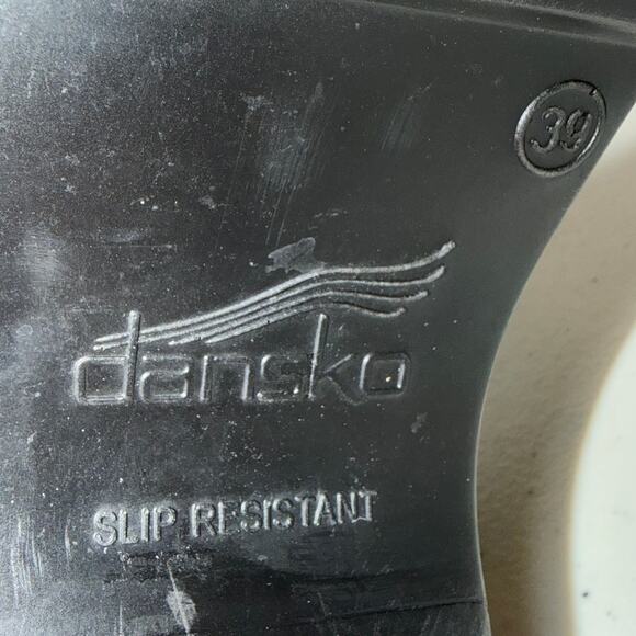 Dansko XP Professional Clogs Women Sz 39 Metallic Gunmetal Textured Gray Leather - Picture 6 of 8